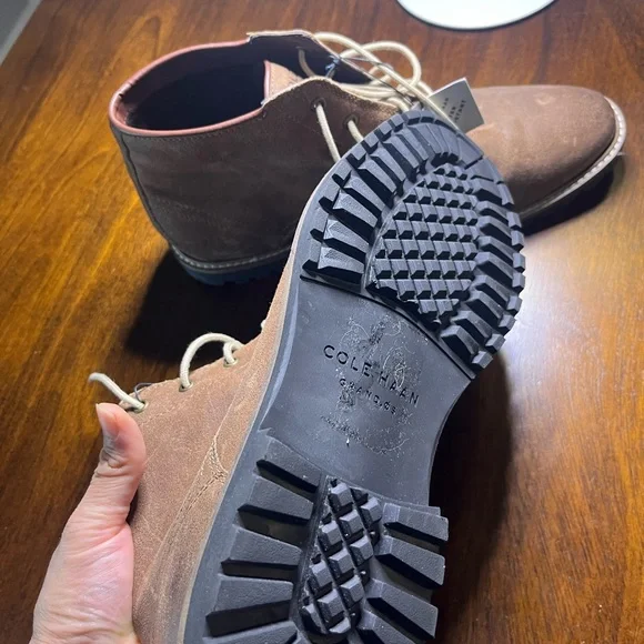 Cole Haan Tan Brown Suede Chukka Boots - Picture 5 of 7